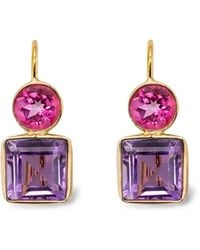 Lizzie Fortunato - Pastille Topaz And Amethyst Earrings - Lyst