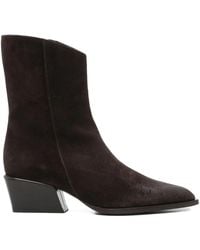 Poeve - 50Mm Pointed-Toe Block-Heel Boots - Lyst