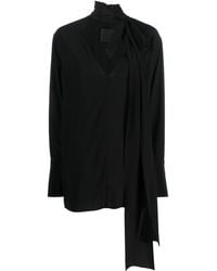 Givenchy - Pussy-bow Silk Blouse - Lyst