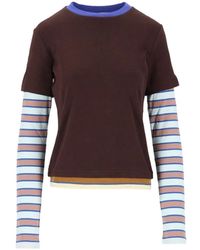 STAUD - Dillon Layered Long-Sleeve T-Shirt - Lyst