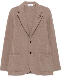Lardini - Waffle-Knit Notched-Lapel Jacket - Lyst