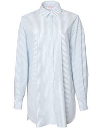 Carolina Herrera - Long-sleeve Pinstriped Cotton Shirt - Lyst