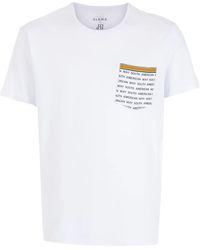 Amir Slama - Slogan-Print Pocket T-Shirt - Lyst