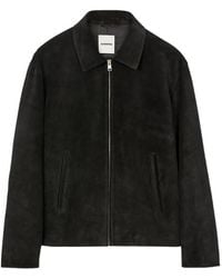 Sandro - Zip-Front Suede Jacket - Lyst