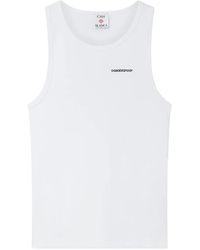 CASABLANCA - Embroidered-Logo Ribbed Tank Top - Lyst