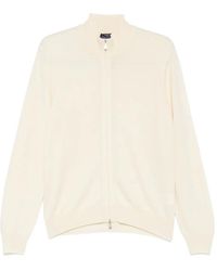 Barba Napoli - Zip-Up Wool Cardigan - Lyst