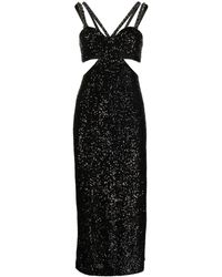 Rebecca Vallance - Missing Hours Sequinned Cut-out Midi Dress - Lyst