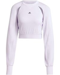 adidas - Cut-out Cotton Crop Top - Lyst