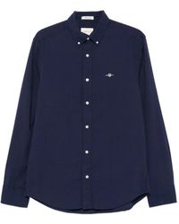 GANT - Seersucker Button-Down Overhemd - Lyst