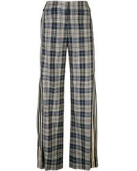 Monse Брюки Широкого Кроя В Клетку - Синий