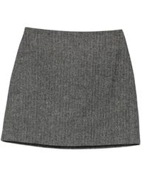 Blazé Milano - Mini-Rok Met Visgraat Patroon - Lyst