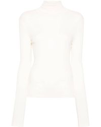 Helmut Lang - Roll-neck Fine-ribbed T-shirt - Lyst