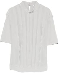 Liviana Conti - Pleated High-Neck Top - Lyst