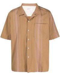 Universal Works - Camp-Collar Embroidered Cotton Shirt - Lyst