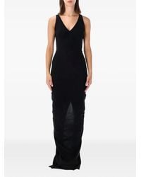 Rick Owens - Drkshdw Ruched V-Neck Maxi Dress - Lyst
