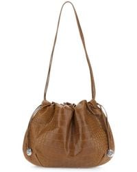 Liffner - Croc-Effect Leather Shoulder Bag - Lyst