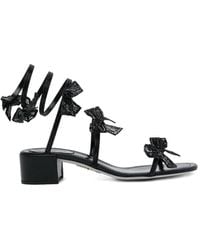 Rene Caovilla - Crystal-Embellished Floral Sandals - Lyst
