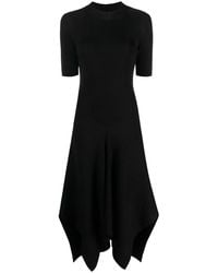 Stella McCartney - Asymmetric Ribbed-Knit Dress - Lyst