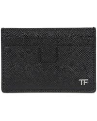 Tom Ford - Card Holder T Line Calf Leather - Lyst