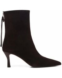 Maje - Zipped Suede Ankle Boots - Lyst