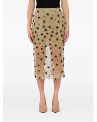 Liu Jo - Floral Embellished Midi Skirt - Lyst