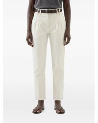 Brunello Cucinelli - Pleated Cropped Trousers - Lyst