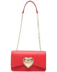 Love Moschino - ハート チェーン ショルダーバッグ - Lyst