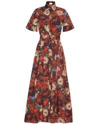 Adam Lippes - Leighton Floral-Print Dress - Lyst