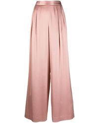 Fabiana Filippi - Pleated Wide-Leg Satin Trousers - Lyst