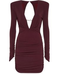 Philipp Plein - Long-Sleeved Ruched Mini Dress - Lyst