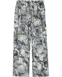 sunflower - Floral-print Silk Trousers - Lyst