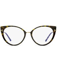 Tom Ford - Block Cat-Eye Frame Glasses - Lyst
