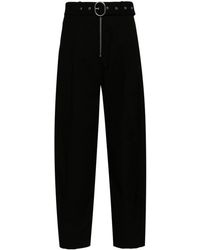 Jil Sander - Belted Tapered Trousers - Lyst