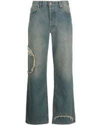 Edward Cuming - Logo-Patch Wide-Leg Jeans - Lyst
