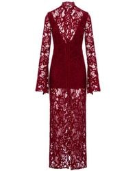MANURI - Sally Kanten Midi-Jurk - Lyst