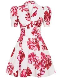 Rebecca Vallance - Floral-Print Puff-Sleeve Mini Dress - Lyst