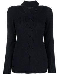 Fabiana Filippi - Cut-Out Cable-Knit Detail Jumper - Lyst