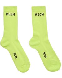MSGM - Logo Socks - Lyst