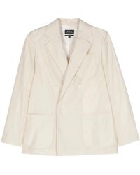 A.P.C. - Crêpe Blazer Met Dubbele Rij Knopen - Lyst