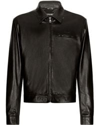 Dolce & Gabbana - Leather Jacket - Lyst