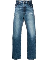 DIESEL - Distressed Straight-Leg Jeans - Lyst