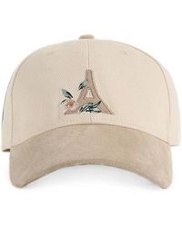 Manière De Voir - Floral-Eiffel Suede-Contrast Cap - Lyst