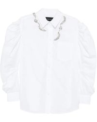 Simone Rocha - Blouse Met Gedrapeerde Mouwen - Lyst