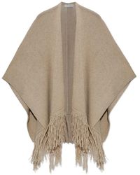 Max Mara - Fringe-Trim Knit Poncho - Lyst