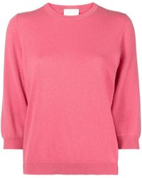 Allude - Half-sleeve Cashmere Jumper - Lyst