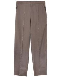 SONIA CARRASCO - Fundamental Contrast-Stitching Straight-Leg Trousers - Lyst