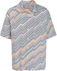 Missoni - Chevron-print Camp-collar Shirt - Lyst