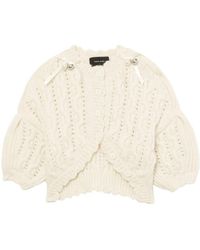 Simone Rocha - Bell-charm Cable-knit Cardigan - Lyst