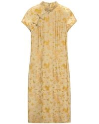 Shanghai Tang - Tang Qipao Midi Dress - Lyst