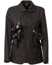 Comme des Garçons - Blazer con cuello redondo y apliques de lazo - Lyst